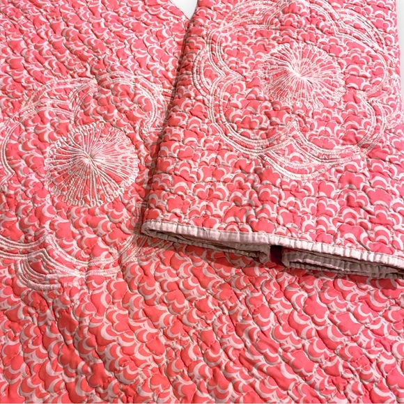 Urban Outfitters Bedding Hot Pink Embroidered King Size Pillow